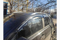 Nissan Qashqai 2010–2014 Okenné deflektory s chrómovou lištou (4 ks, Sunplex Chrome) fotografia 5