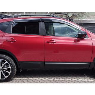 Okenné deflektory s chrómovou lištou (4 ks, Sunplex Chrome) Nissan Qashqai 2010–2014 fotografia 1