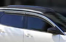 Peugeot 3008 2016–2023 Okenné deflektory s chrómovou lištou (4 ks, Sunplex Chrome) fotografia 2