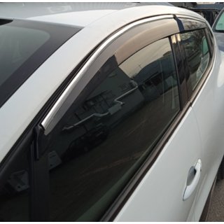 Okenné deflektory s chrómovou lištou (4 ks, Sunplex Chrome) Renault Clio V 2019– fotografia 3