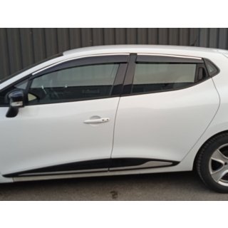 Okenné deflektory s chrómovou lištou (4 ks, Sunplex Chrome) Renault Clio V 2019– fotografia 2