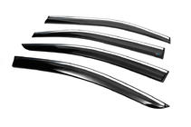 Toyota Corolla 2019– Okenné deflektory s chrómovou lištou (4 ks, Sunplex Chrome) fotografia 2
