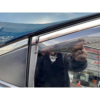 Okenné deflektory s chrómovou lištou (4 ks, Sunplex Chrome) Toyota Corolla 2019– fotografia 3