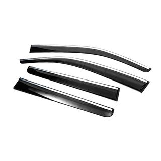 Okenné deflektory s chrómovou lištou (4 ks, Sunplex Chrome) Volkswagen Amarok 2010–2022 fotografia 2