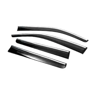 Okenné deflektory s chrómovou lištou (4 ks, Sunplex Chrome) Volkswagen Amarok 2010–2022 fotografia 2