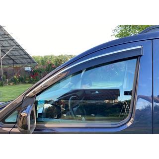 Deflektory okien s chrómovou lištou (2 ks, Sunplex Chrome) Volkswagen Caddy 2020– fotografia 1