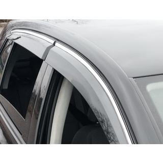 Okenné deflektory s chrómovou lištou (4 ks, Sunplex Chrome) Volkswagen Golf 5 2003–2009 fotografia 2