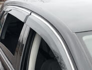 Volkswagen Golf 6 2008–2014 Okenné deflektory s chrómovou lištou HB (4 ks, Sunplex Chrome) fotografia 7