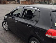 Volkswagen Golf 6 2008–2014 Okenné deflektory s chrómovou lištou HB (4 ks, Sunplex Chrome) fotografia 3