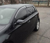 Volkswagen Golf 6 2008–2014 Okenné deflektory s chrómovou lištou HB (4 ks, Sunplex Chrome) fotografia 15