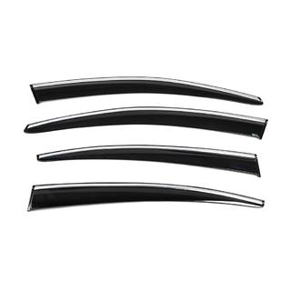 Okenné deflektory s chrómovou lištou (4 ks, Sunplex Chrome) Volkswagen Passat B6 2006–2012 fotografia 4