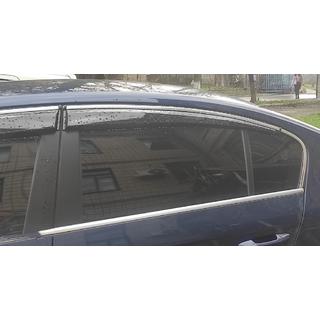 Deflektory okien s chrómovou lištou SD (4 ks, EU, Sunplex Chrome) Volkswagen Passat B7 2012–2015 fotografia 3