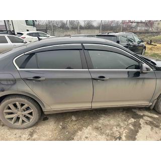 Okenné deflektory s chrómovou lištou SD (4 ks, Sunplex Chrome) Volkswagen Passat B8 2015–2023 fotografia 3