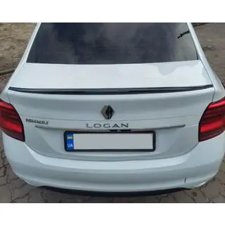 Lip spoiler (Sunplex, čierny) (118,5 cm x 5,5 cm) Dacia Logan II 2013–2022 fotografia 1
