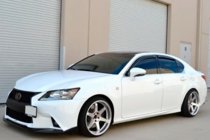Lexus GS 2011–2020 Okenné deflektory s chrómovou lištou (4 ks, HIC) fotografia 3