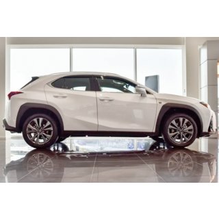Okenné deflektory s chrómovou lištou (4 ks, HIC) Lexus UX 2018– fotografia 2