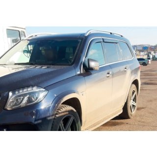Okenné deflektory s chrómovou lištou (4 ks, HIC) Mercedes GLE W167 2018– fotografia 1