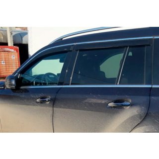 Okenné deflektory s chrómovou lištou (4 ks, HIC) Mercedes GLE W167 2018– fotografia 3