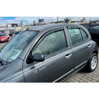 Deflektory okien (4 ks, HIC) Nissan Micra K12 2003–2010 fotografia 1