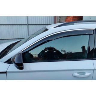 Okenné deflektory s chrómovou lištou (4 ks, HIC) Skoda Karoq 2018– fotografia 4