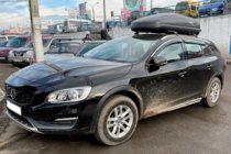 Volvo V60 2011–2018 Okenné deflektory s chrómovou lištou (4 ks, HIC) fotografia 1