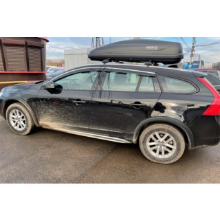 Okenné deflektory s chrómovou lištou (4 ks, HIC) Volvo V60 2011–2018 fotografia 3