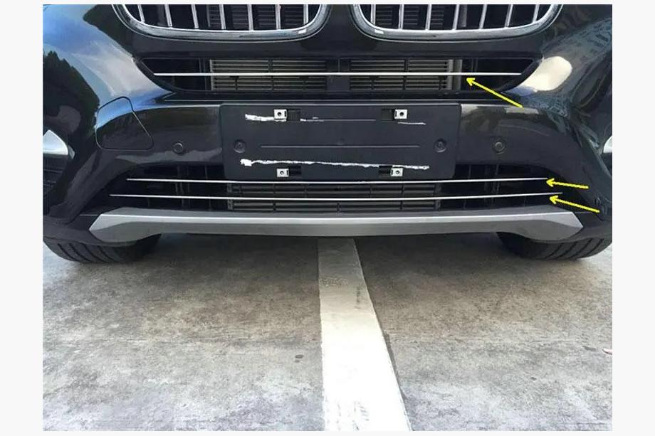 BMW X6 F16 2014–2019 Sada chrómových líšt na mriežku nárazníka Image