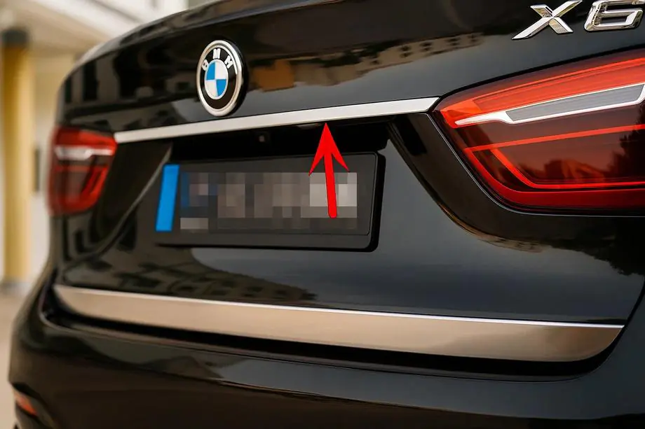 BMW X6 F16 2014–2019 Chrómová lišta nad ŠPZ Image