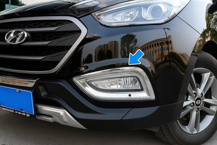 Hyundai IX-35 2010–2015 Chrómové kryty hmloviek pre čínsku verziu (2 ks) Image