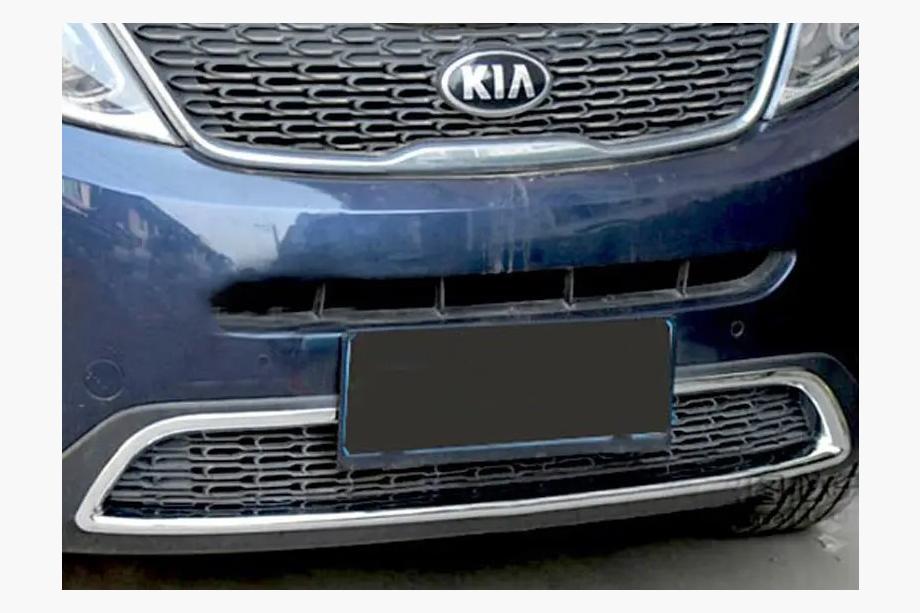 Kia Sorento II XM 2009–2014 Chrómová ochranná lišta na predný nárazník Libao (2013+) Image