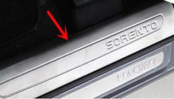 Kia Sorento III UM 2014–2020 Libao vnútorné prahové lišty, nerezové (4 ks) fotografia 3