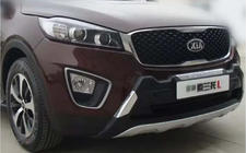 Kia Sorento III UM 2014–2020 Chrómová ochranná lišta na predný nárazník Libao V1 fotografia 5