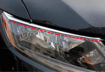 Nissan X-trail T32/Rogue 2014–2021 Chrómové kryty svetlometov Libao 2014-2016 (2 ks, plast) fotografia 1