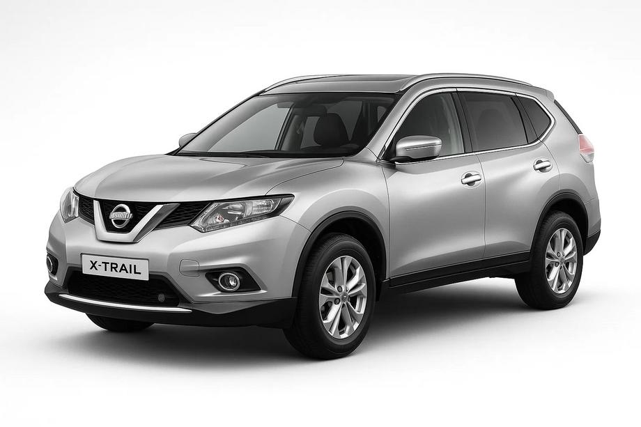 Nissan X-trail T32/Rogue 2014–2021 Integrované strešné lyžiny sivé OEM (pre X-trail, hliník, montáž lepením) Fotografia 3