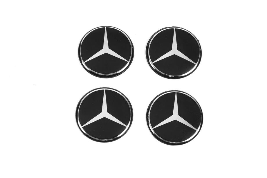 Mercedes-Benz Nálepky na stredové krytky 54 mm (4 ks) Image