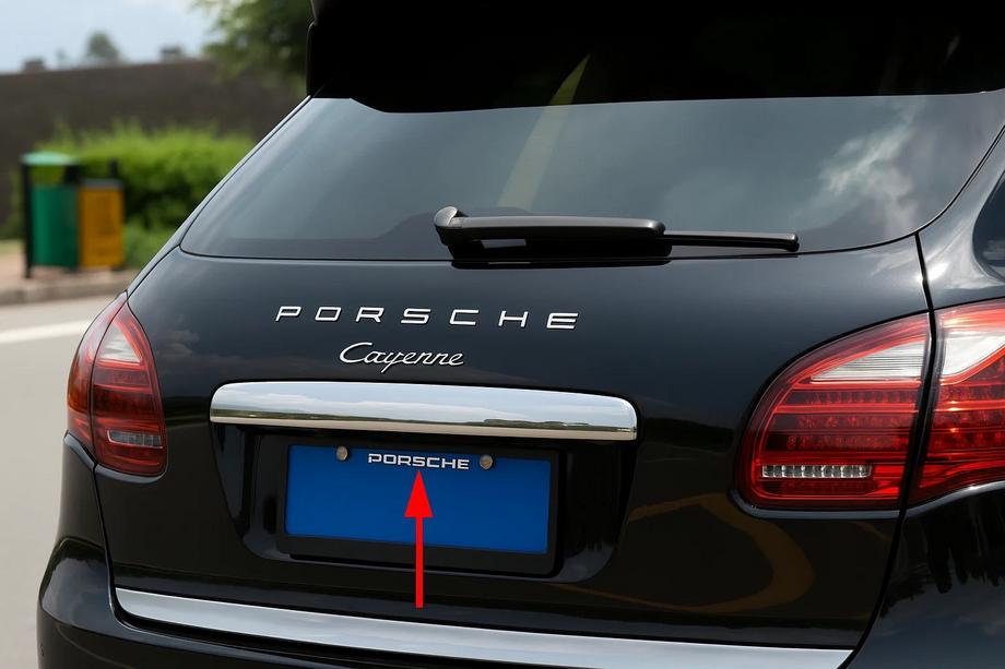 Porsche Cayenne 2010–2017 Libao lišta nad ŠPZ (nerez) Image