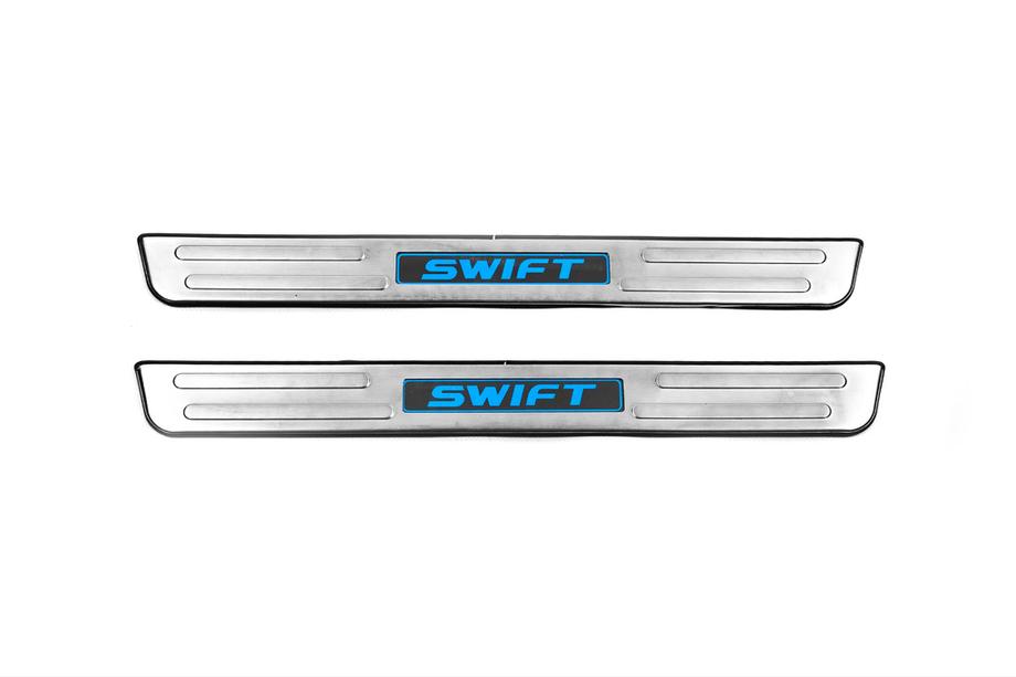 Suzuki Swift 2010–2017 Libao LED kryty prahov (2 ks, nehrdzavejúca oceľ) Image