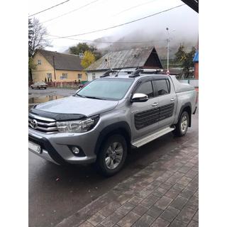 Strešné lyžiny s priečnikmi (2 ks, chróm) Toyota Hilux 2015– fotografia 1