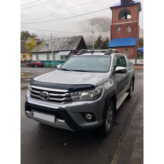 Strešné lyžiny s priečnikmi (2 ks, chróm) Toyota Hilux 2015– fotografia 4