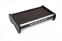 Nissan Primastar 2002–2014 Polička na palubnú dosku (2001-2010, čierna s červeným prešívaním) fotografia 3