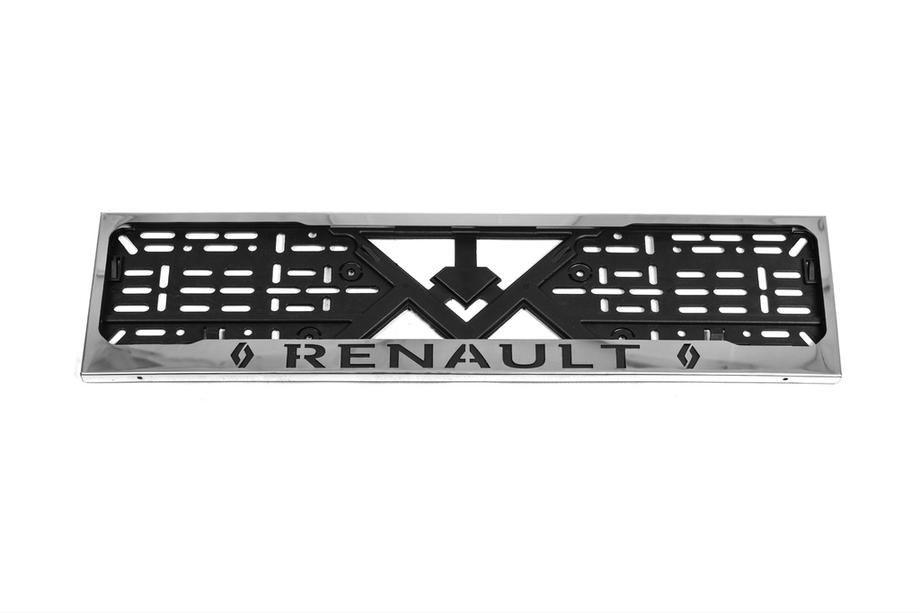 Renault Chrómový rámček ŠPZ Renault (1 ks, nerezová oceľ) Fotografia 1
