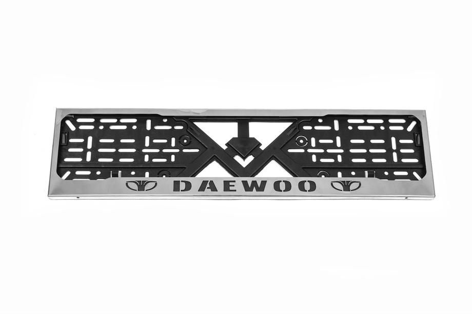 Daewoo Chrómový rámček na ŠPZ Daewoo (1 ks, nehrdzavejúca oceľ) Image