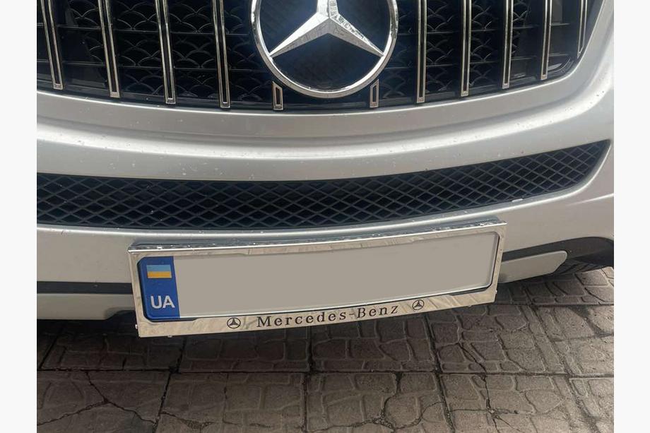 Mercedes-Benz Chrómový rámček ŠPZ Mercedes (1 ks, nehrdzavejúca oceľ) Fotografia 4