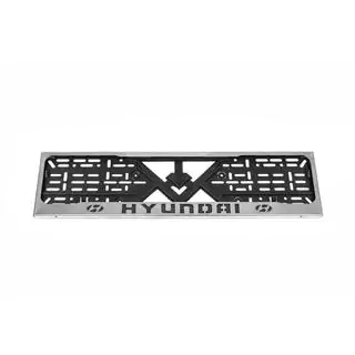 Chrómový rámček ŠPZ Hyundai (1 ks, nehrdzavejúca oceľ) fotografia 2