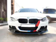 BMW rad 3 F30/F31 2012–2019 Lip spojler predného nárazníka EuroCap (čierny, pre M-Performance) fotografia 1