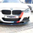 BMW rad 3 F30/F31 2012–2019 Lip spojler predného nárazníka EuroCap (čierny, pre M-Performance) fotografia 4