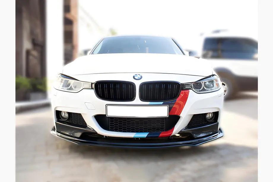 BMW rad 3 F30/F31 2012–2019 Lip spojler predného nárazníka EuroCap (čierny, pre M-Performance) Image