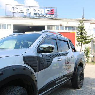 Horné lišty dverí (6 ks, ABS) Nissan Navara/NP300 2016– fotografia 4