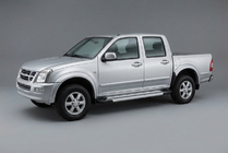 Isuzu D-Max 2002–2011 Bočné nášľapy Vision New Grey (2007-2012, 2 ks, hliník) fotografia 1