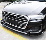 Audi A6 C8 2018–2025 Predný lip spojler (čierny) fotografia 1